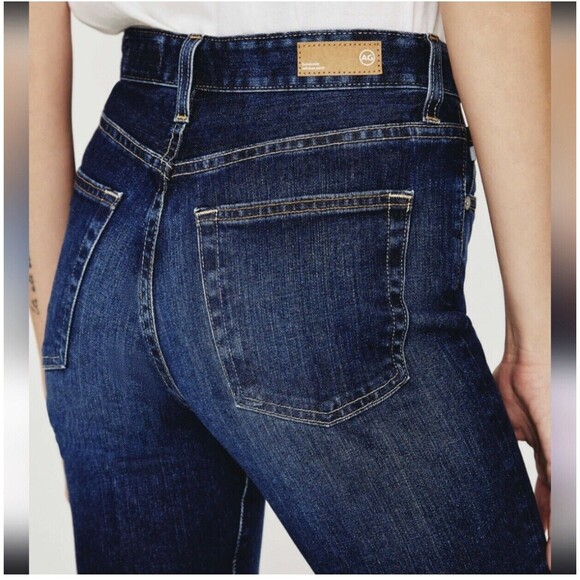 Ag Adriano Goldschmied 32R Alexxis High Rise Vintage Slim Jeans Button Fly Blue - Picture 3 of 12
